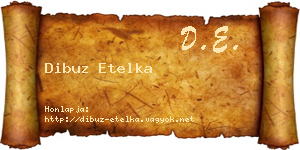 Dibuz Etelka névjegykártya